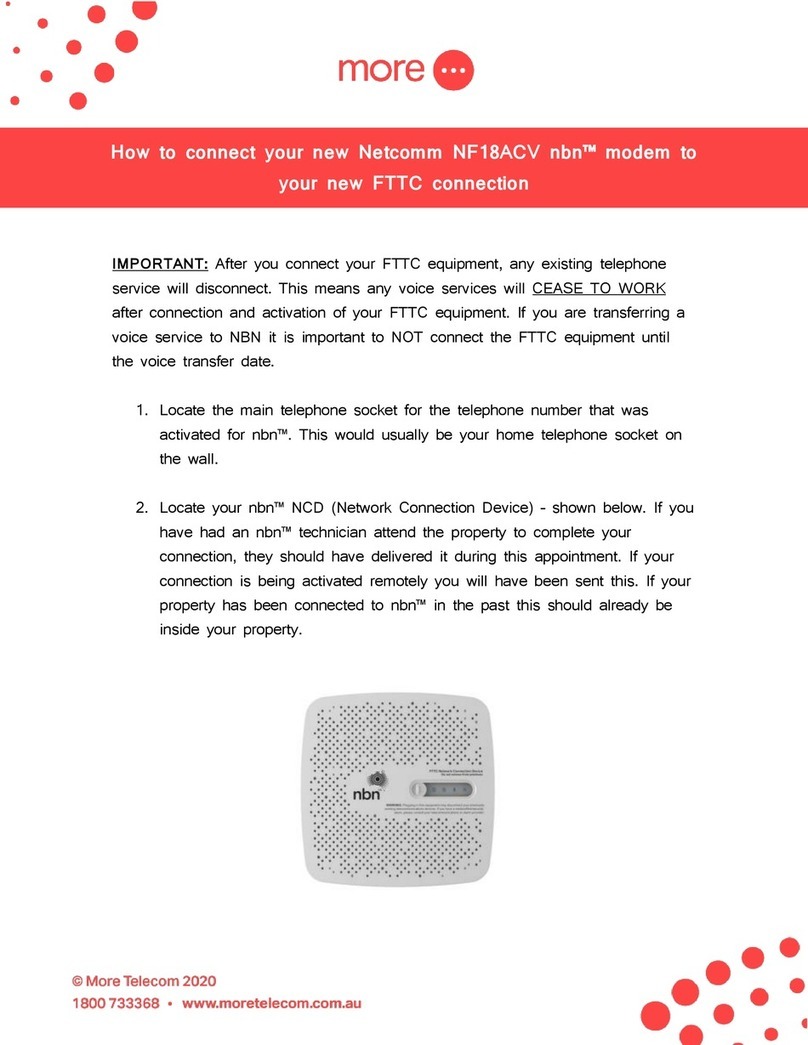 NetComm NF18ACV Safety guide