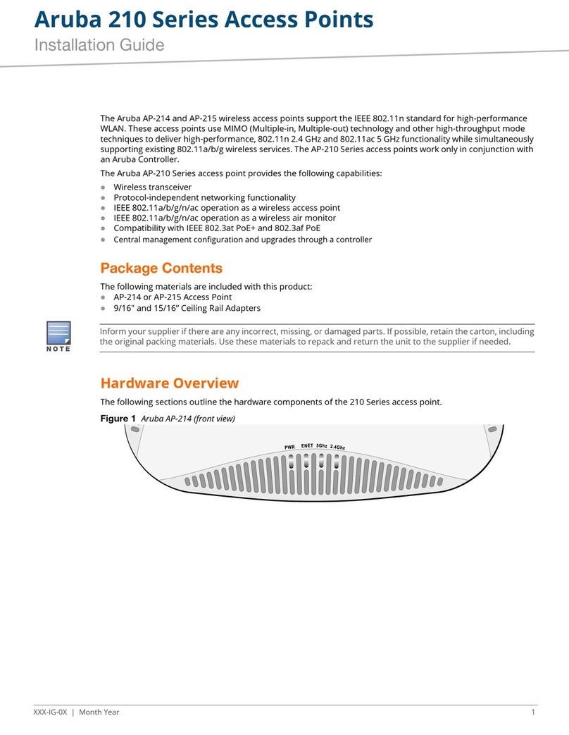 Aruba 210 Series User manual