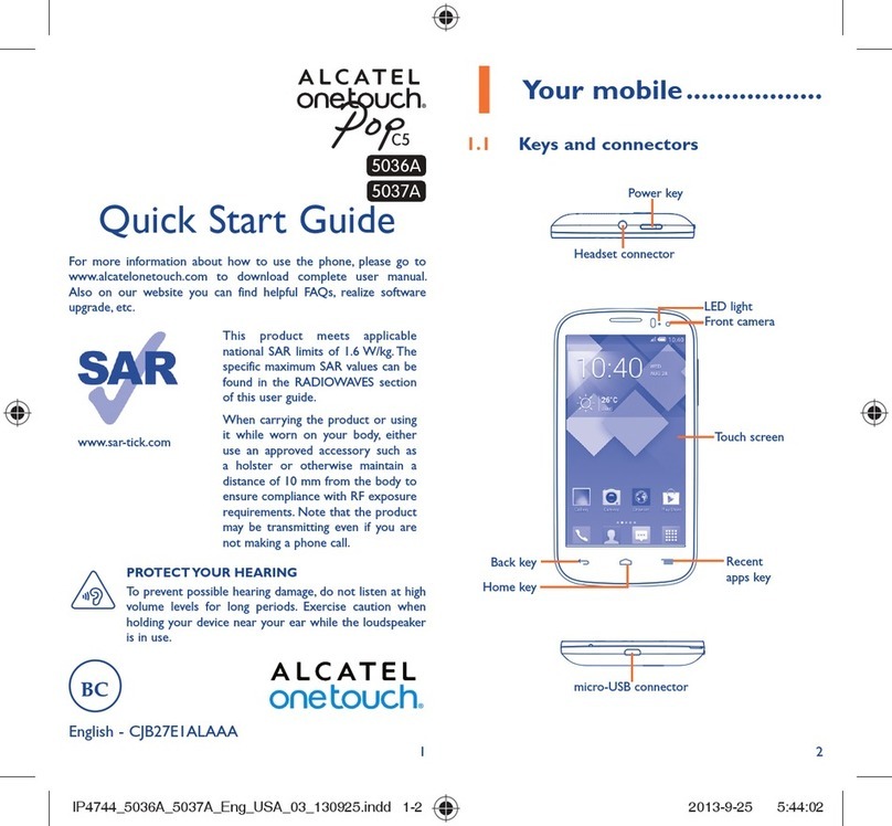 Alcatel Onetouch Pop C5 5036A User manual