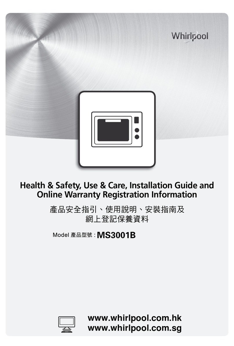 Whirlpool MS3001B Installation guide