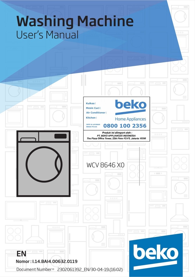 Beko WCV 8646 X0 User manual