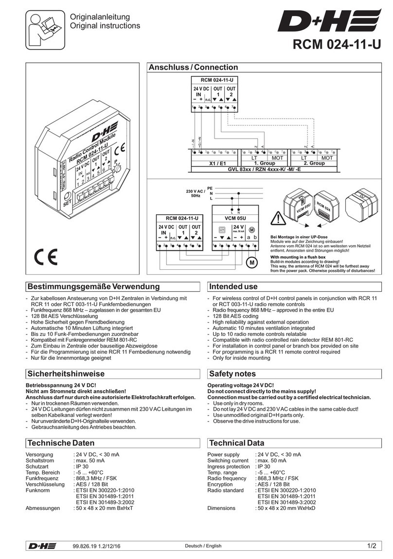 D+H RCM 024-11-U Original instructions