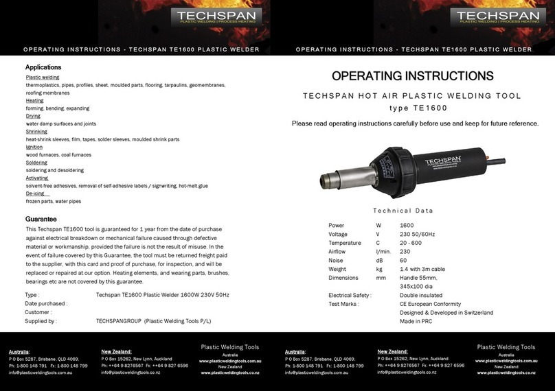 Techspan TE1600 User manual