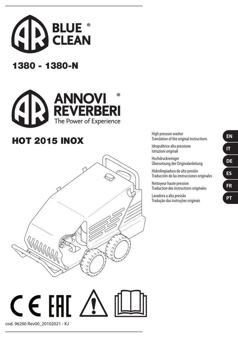 Annovi Reverberi Blue Clean 1380 Translation of the original instructions Annovi Reverberi Blue Clean 1380 Translation of the original instructions