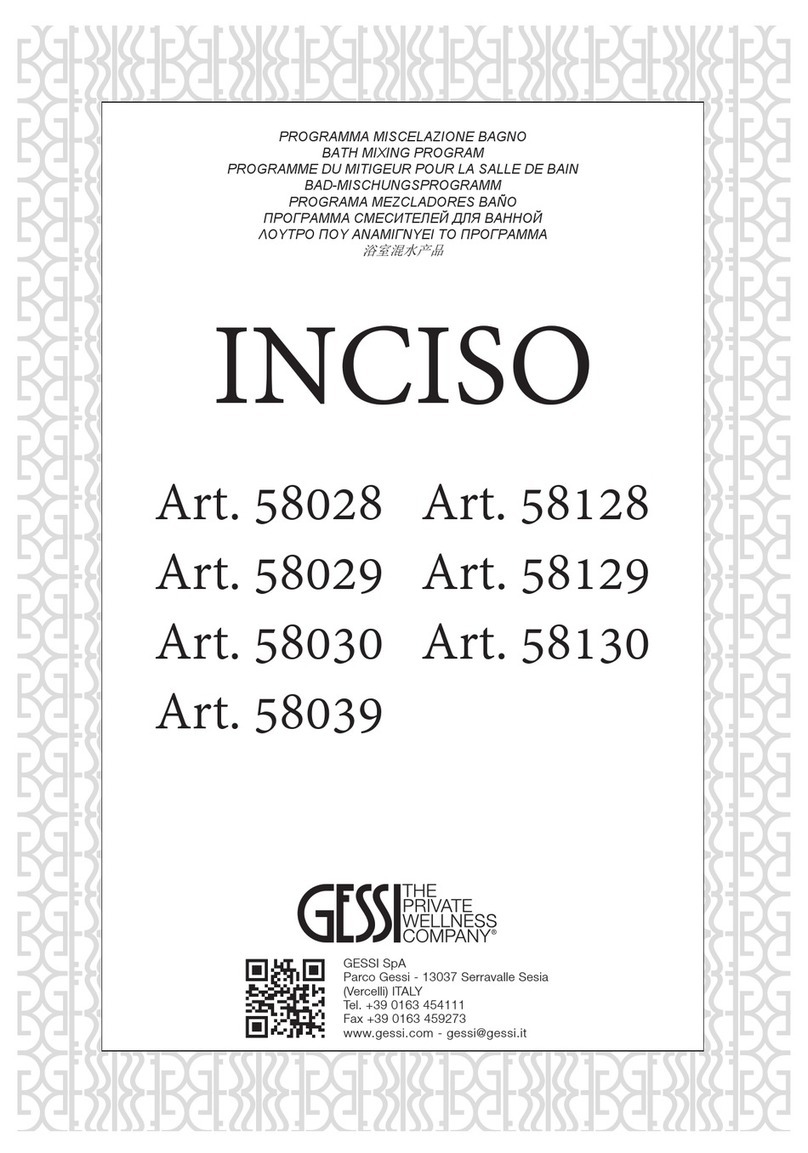 Gessi INCISO 58028 manual