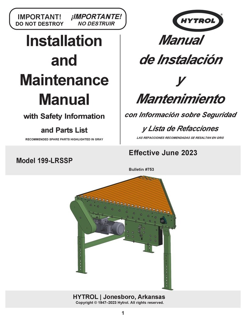 HYTROL 199-LRSSP Installation and maintenance manual