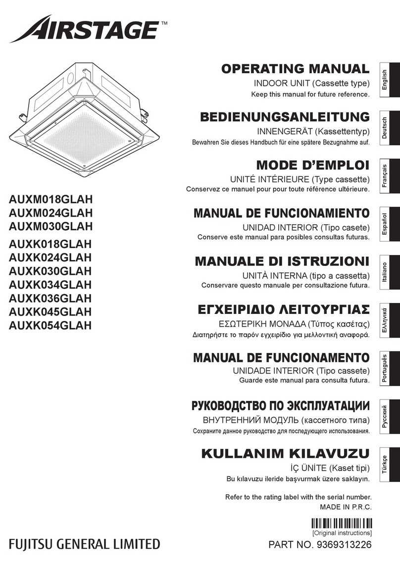 Fujitsu AUXM018GLAH User manual