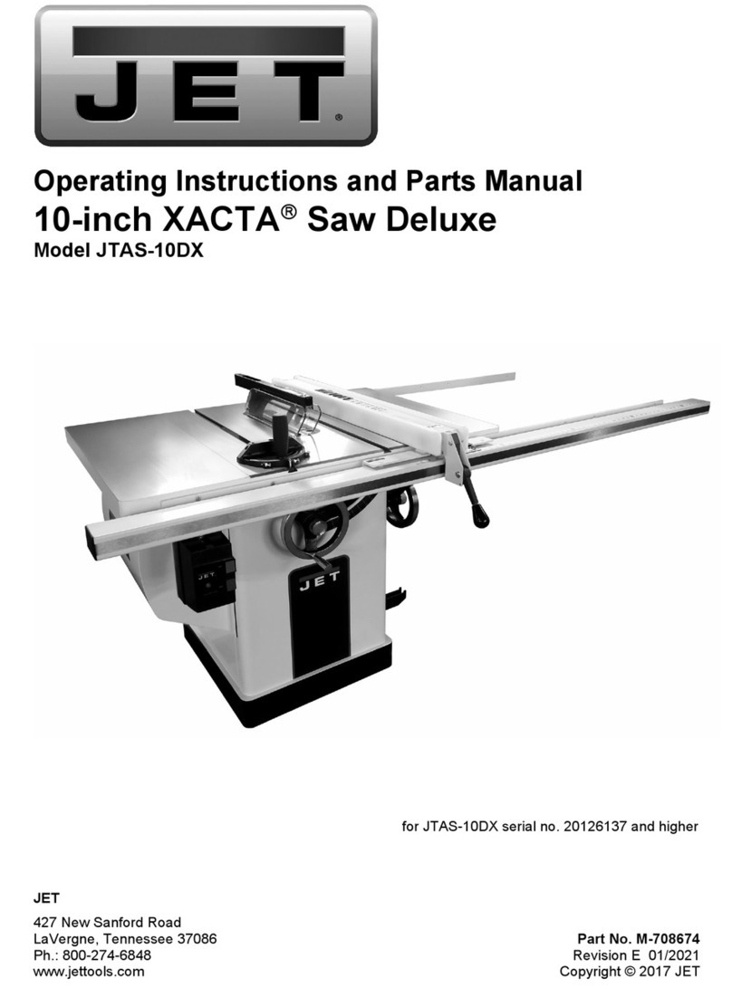 Jet JTAS-10DX Operating instructions and parts manual