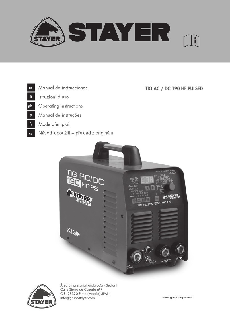 stayer TIG AC / DC 190 HF PULSED User manual
