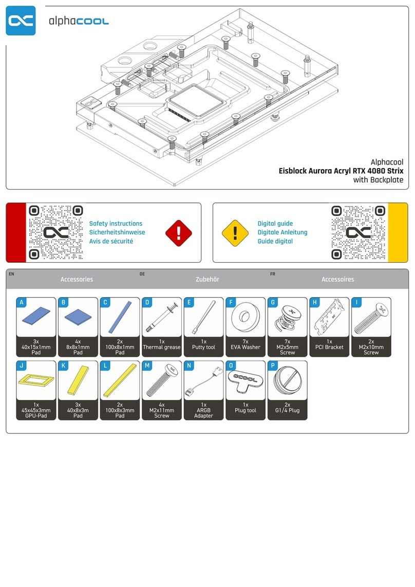 Alphacool Eisblock Aurora Acryl RTX 4080 Strix with... User manual