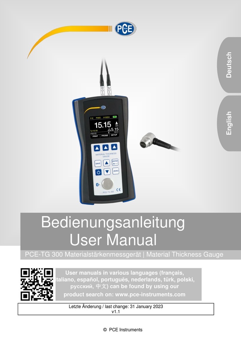 PCE Instruments PCE-TG 300-P5EE User manual PCE Instruments PCE-TG 300-P5EE User manual
