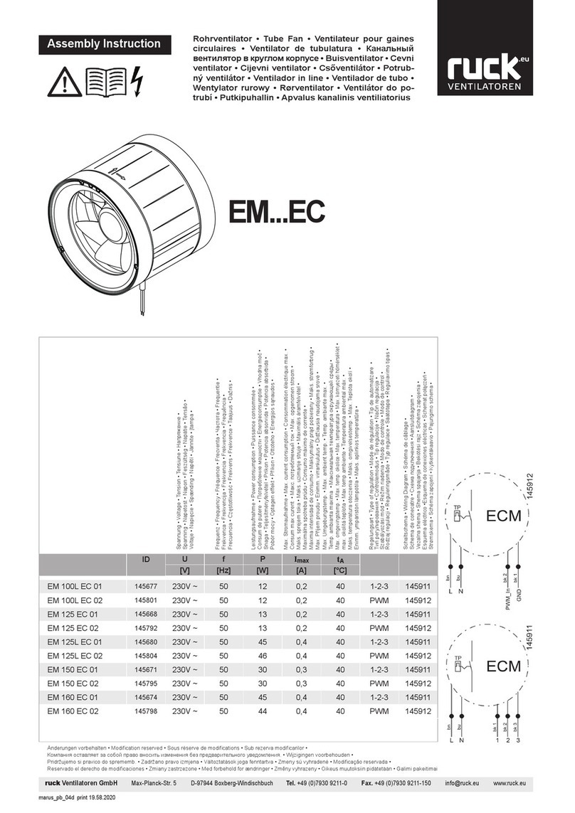 Ruck Ventilatoren EM 100L EC 01 Assembly instruction