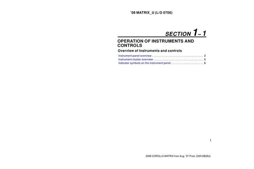 Toyota Matrix 2008 User manual