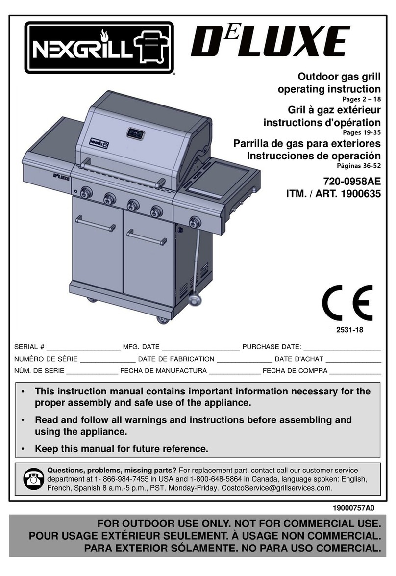 Nexgrill De Luxe 720-0958AE Operating	 instruction