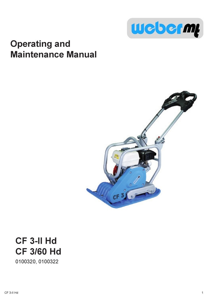 Weber CF 3/60 Hd Operating and maintenance manual