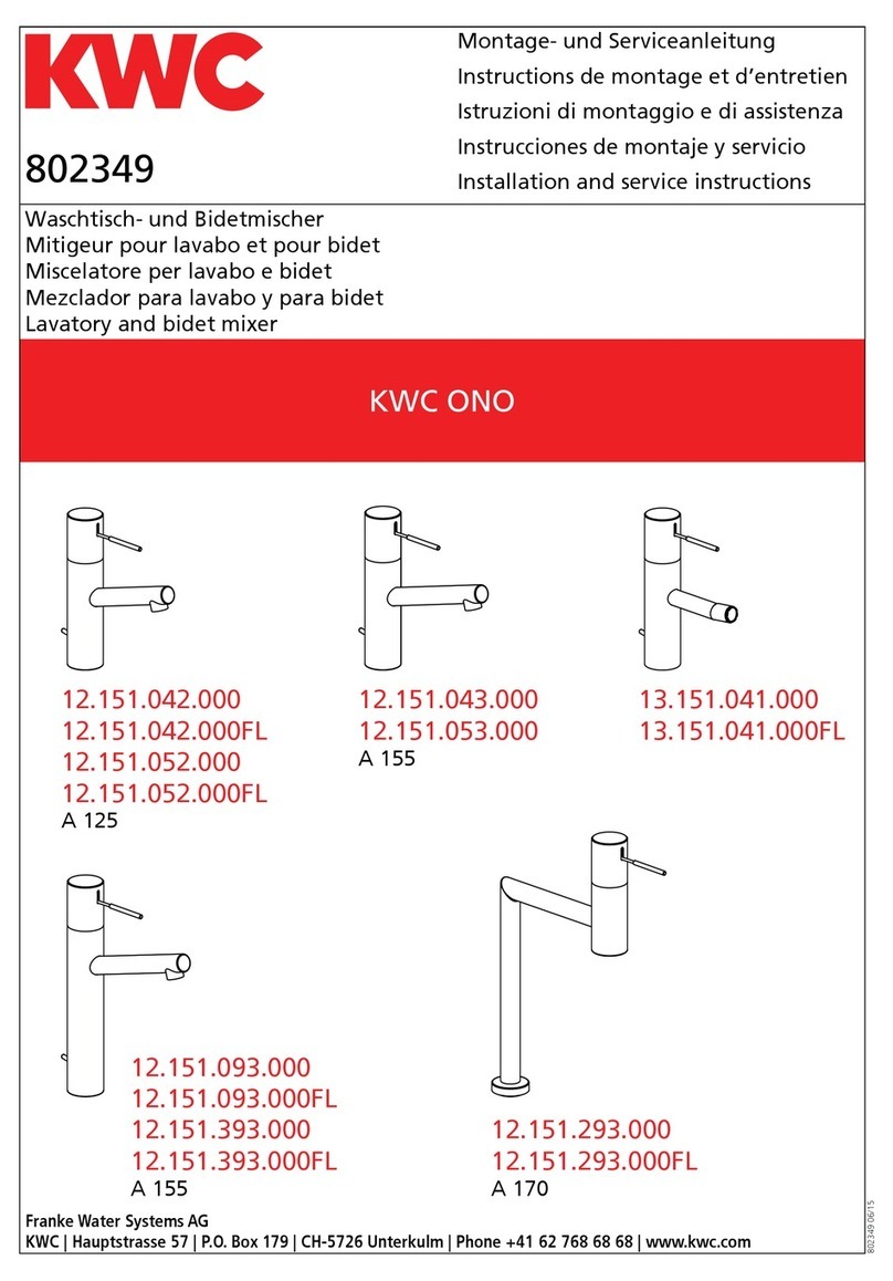 KWC ONO A 125 12.151.042.000 Quick guide KWC ONO A 125 12.151.042.000 Quick guide