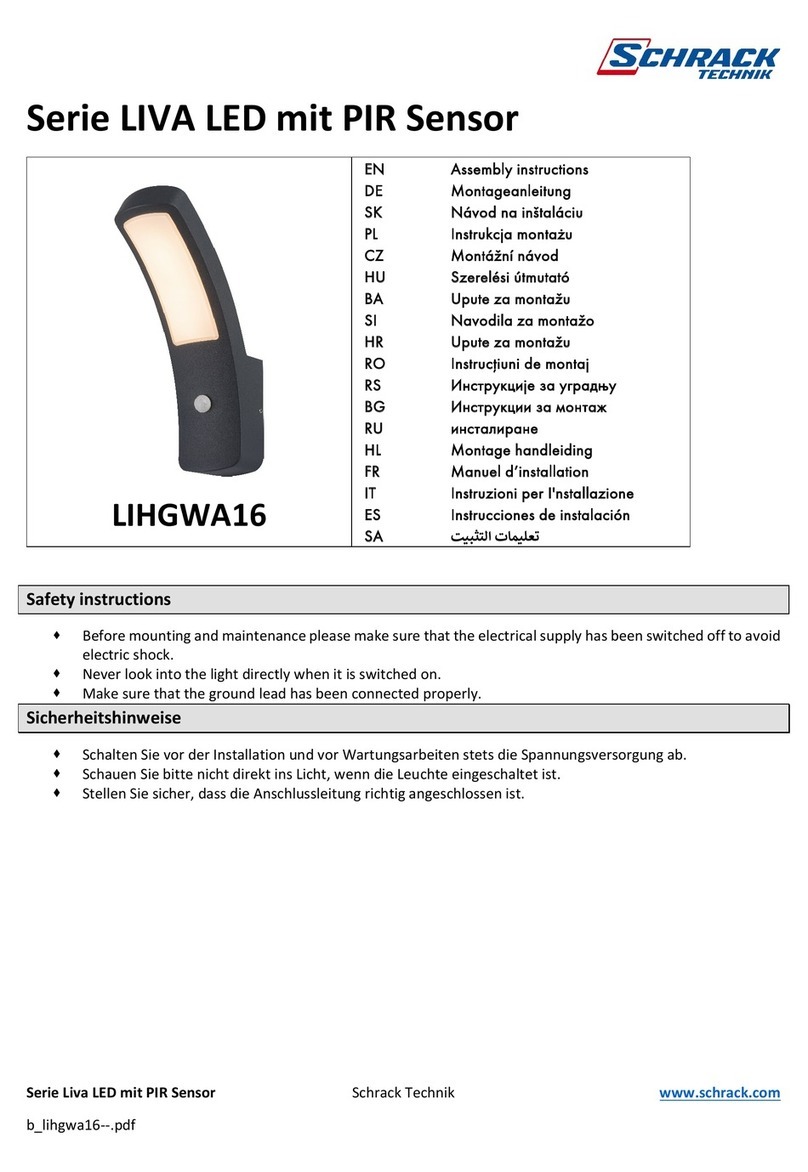 Schrack Technik LIVA Series Assembly instructions