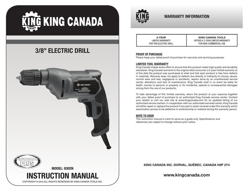 King Canada 8302N instruction manual