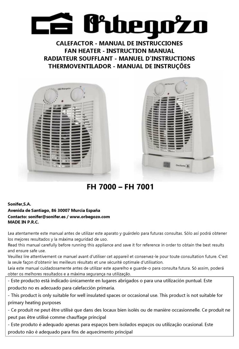 Orbegozo FH 7000 instruction manual