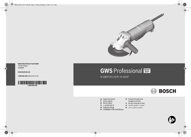 Bosch Professional GWS 9-125 P User manual