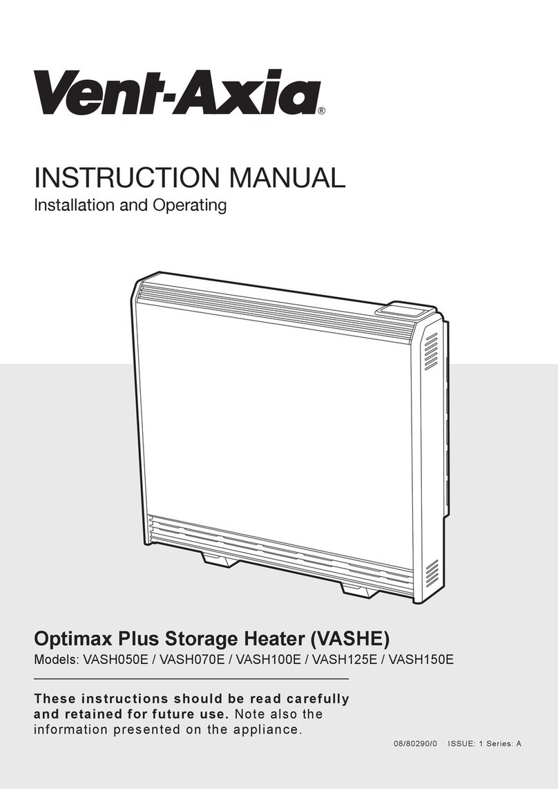 Vent-Axia Optimax Plus Storage VASH050E User manual Vent-Axia Optimax Plus Storage VASH050E User manual