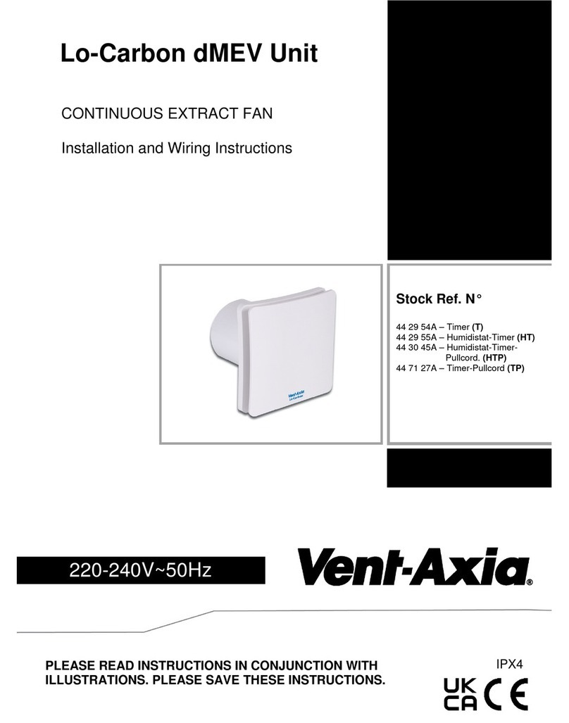 Vent-Axia Lo-Carbon dMEV Unit T Assembly instructions