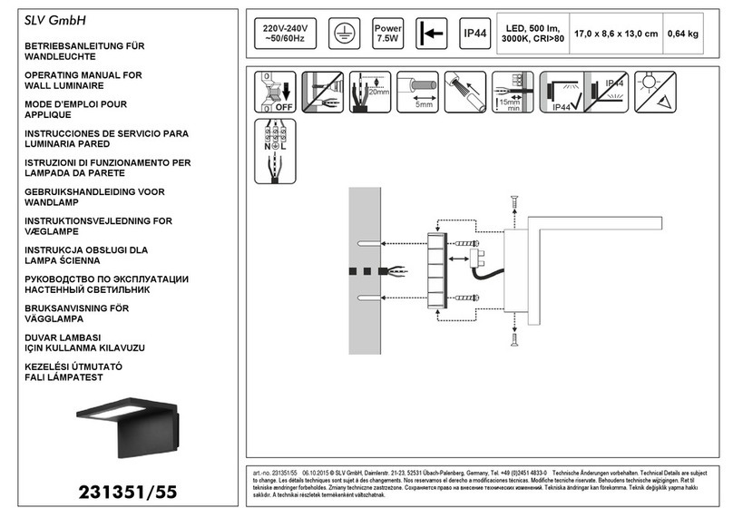 SLV ANGOLUX WALL 231351 operating manual
