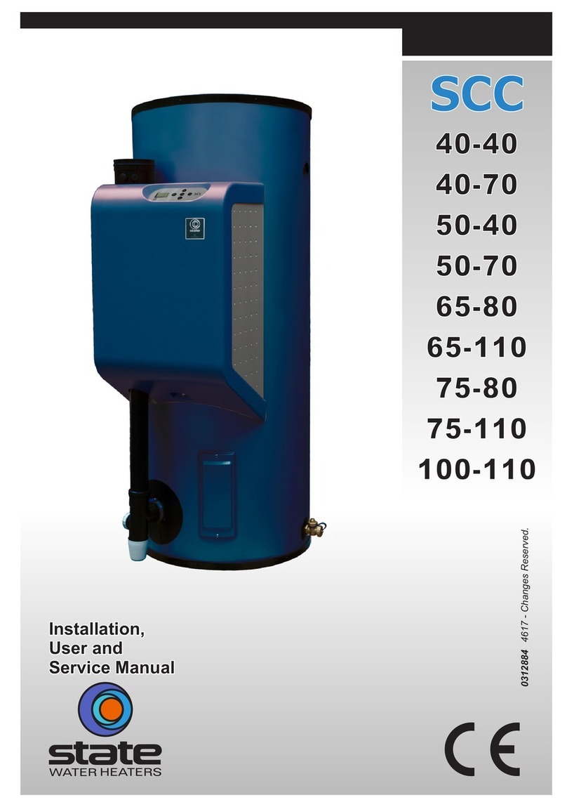 State Water Heaters SCC 40-40 Installation, user and service manual