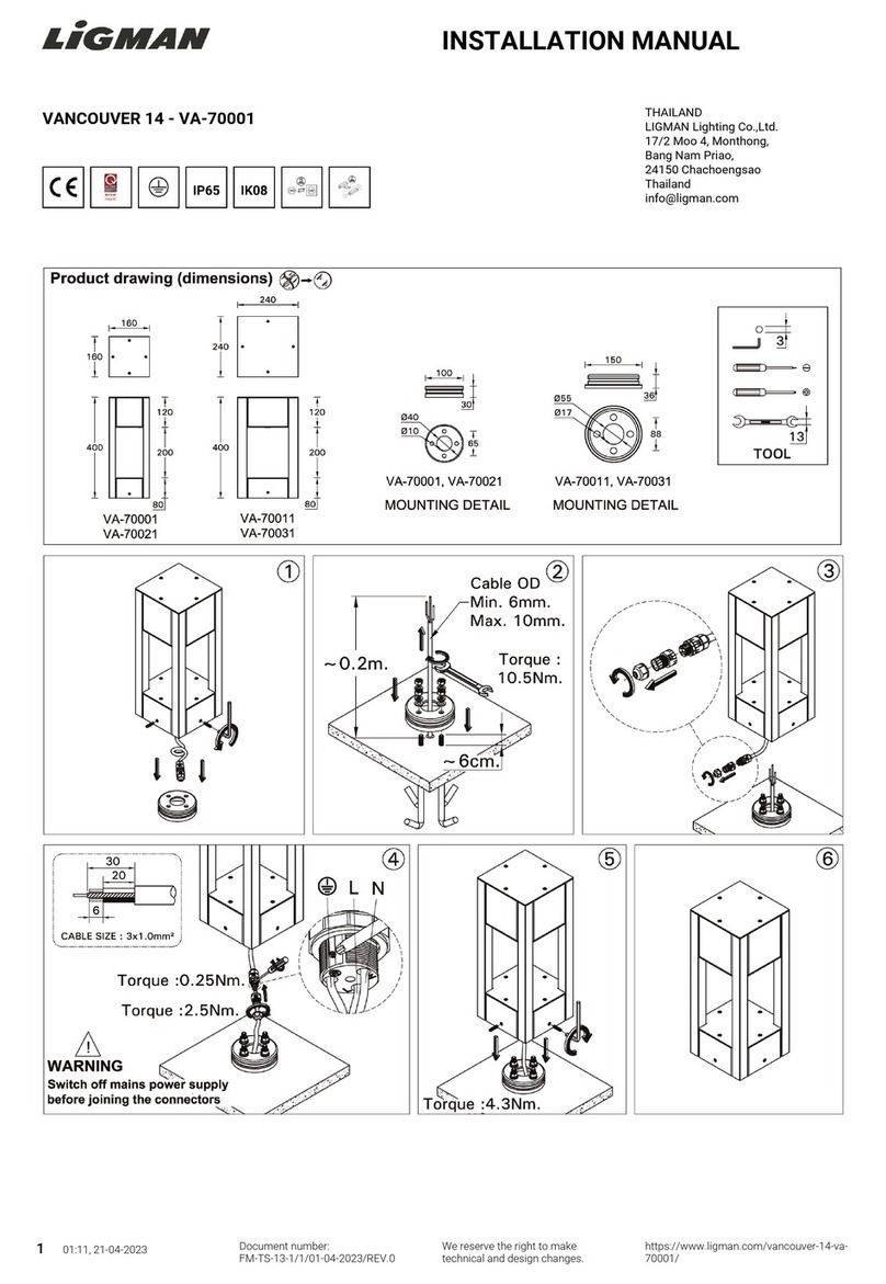 LIGMAN VANCOUVER 14 User manual