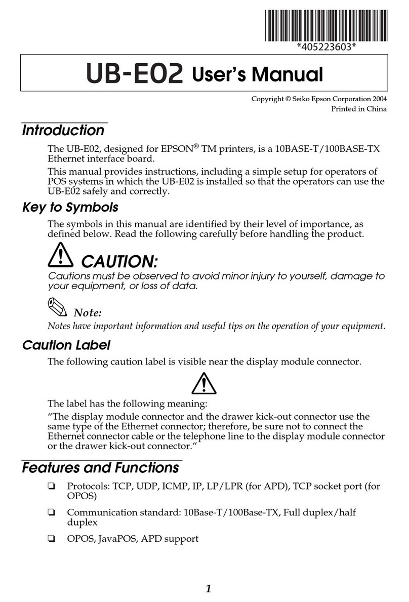Seiko Epson UB-E02 user manual