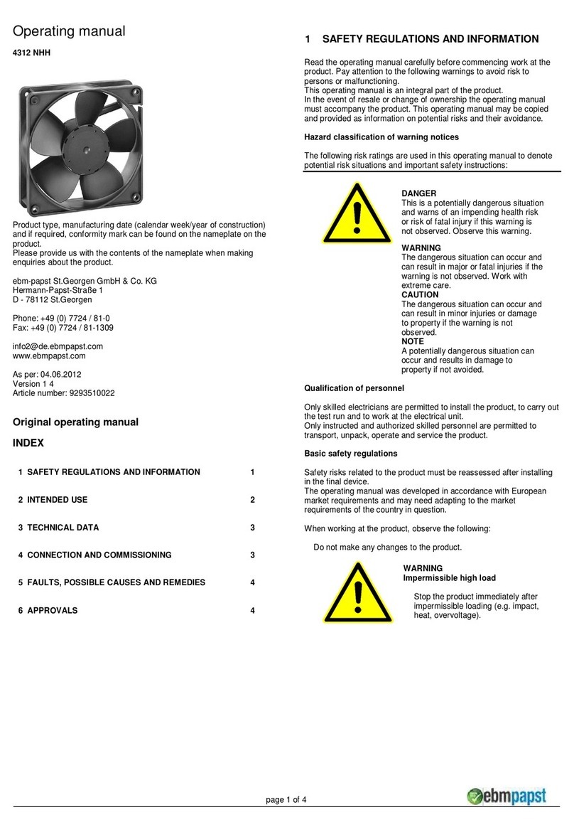 Ebmpapst 4312 NHH User manual