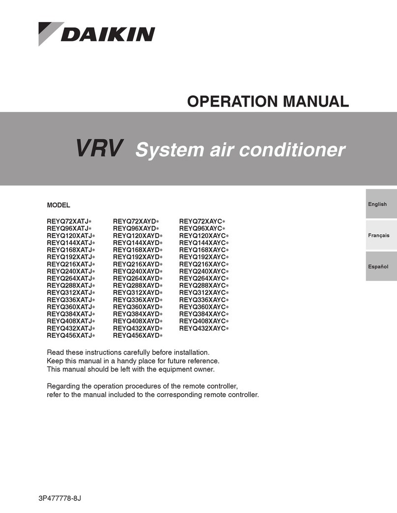 Daikin REYQ72XATJ User manual