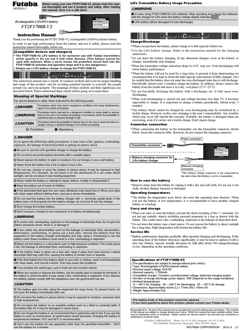 FUTABA FT2F1700B-V2 instruction manual FUTABA FT2F1700B-V2 instruction manual