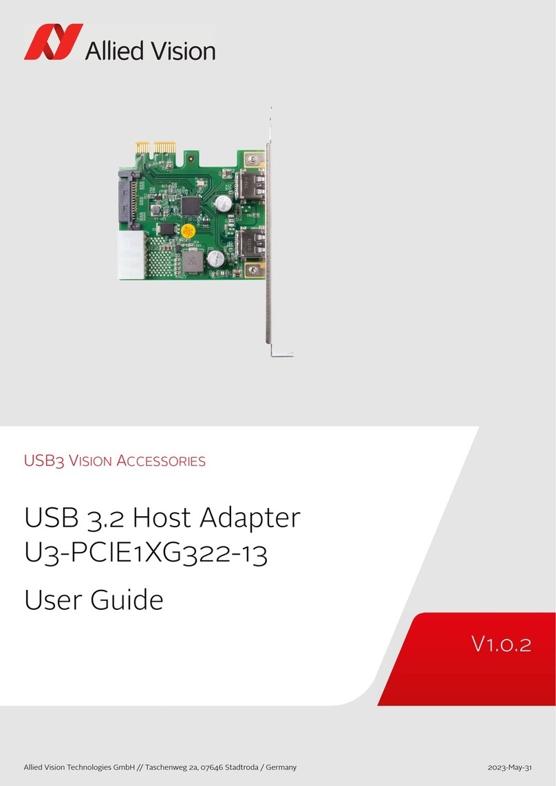 Allied Vision U3-PCIE1XG322-13 user guide