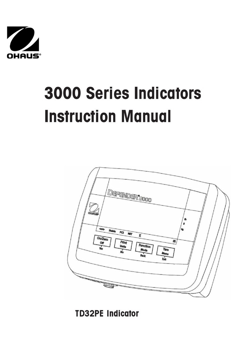 OHAUS TD32PE User manual