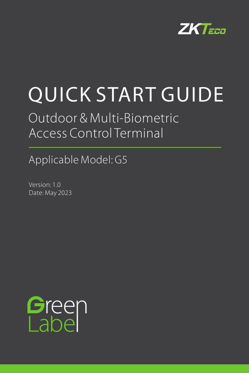 ZKTeco G5 User manual
