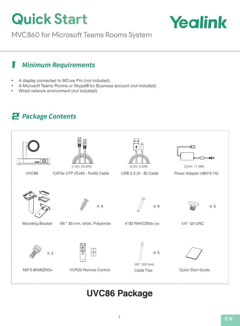 Yealink MVC860 User manual