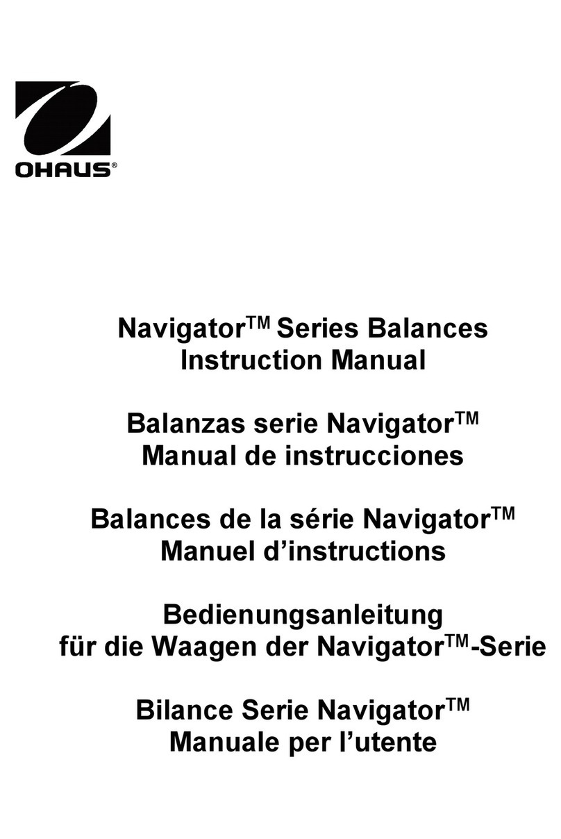 OHAUS NV123 User manual
