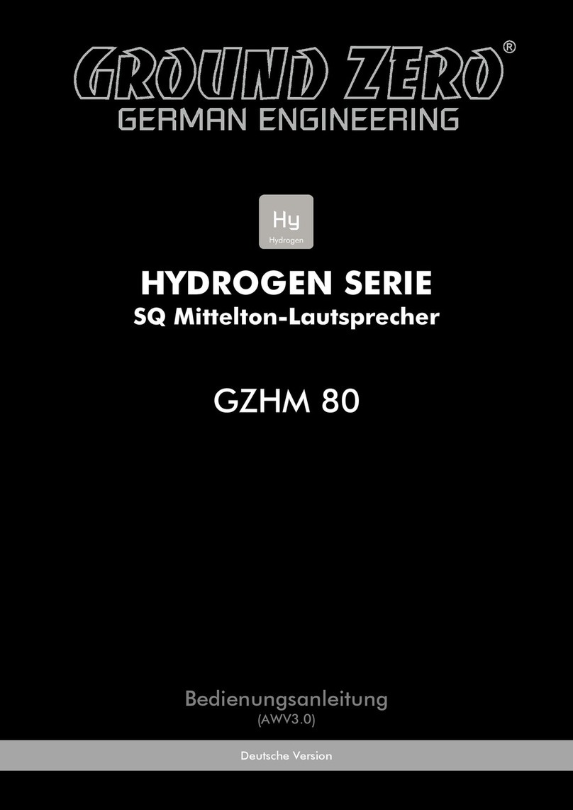 Ground Zero HYDROGEN SERIES User manual