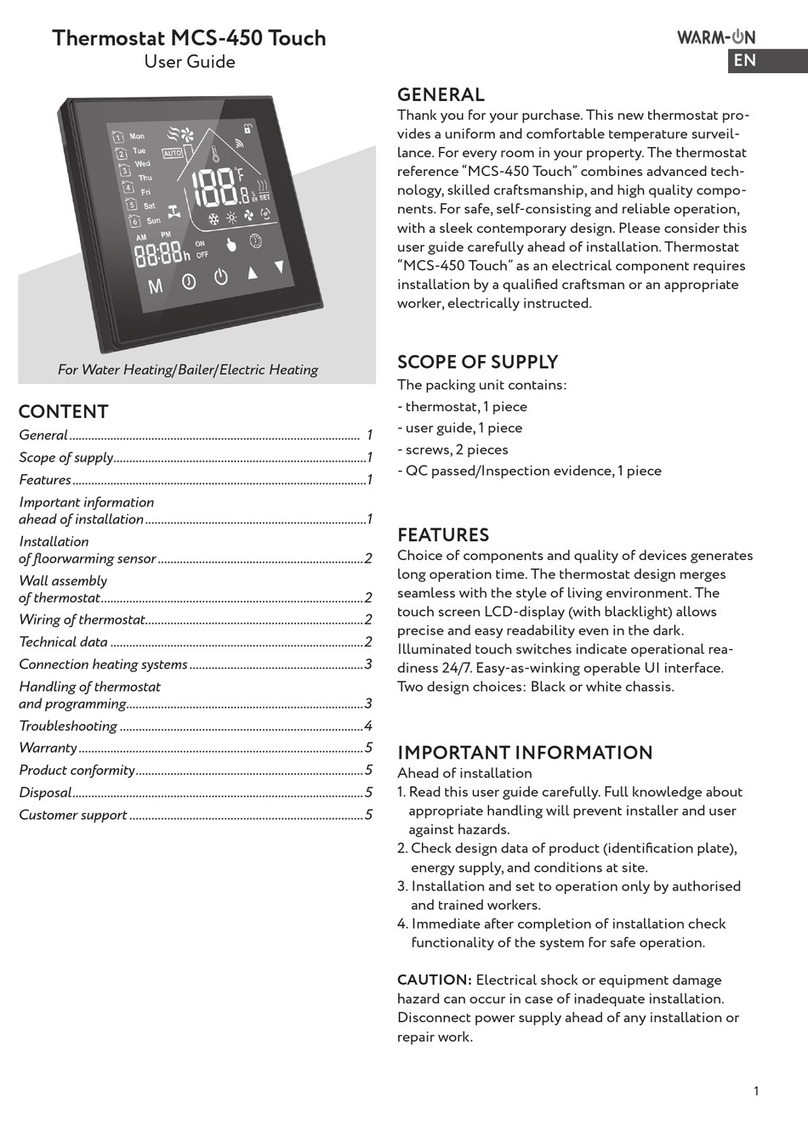 Warmon MCS-450 Touch user guide
