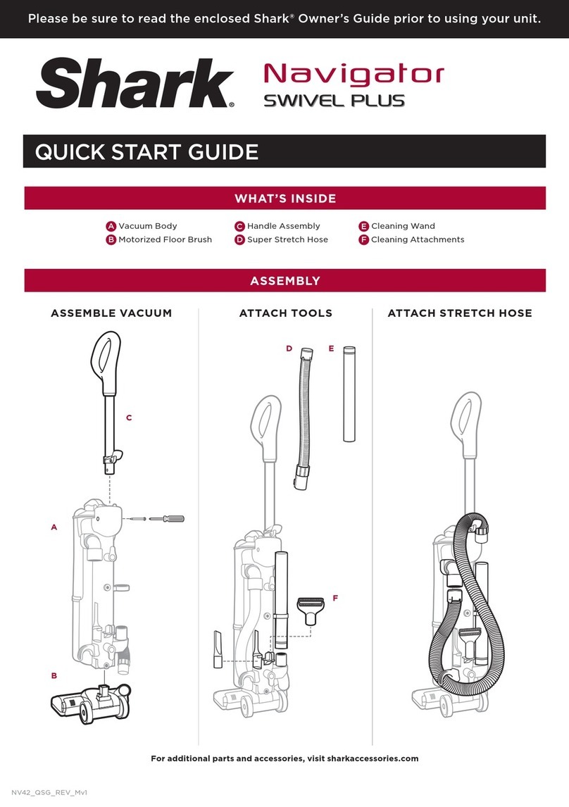 Shark Navigator Deluxe NV42 Series User manual