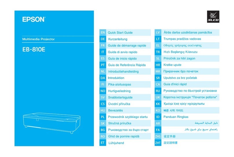 Epson 3LCD EB-810E User manual