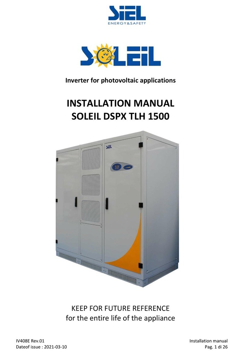 Siel SOLEIL DSPX TLH 1500 installation manual