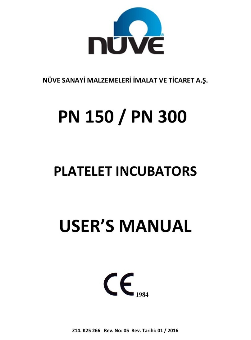 NUVE PN 150 user manual
