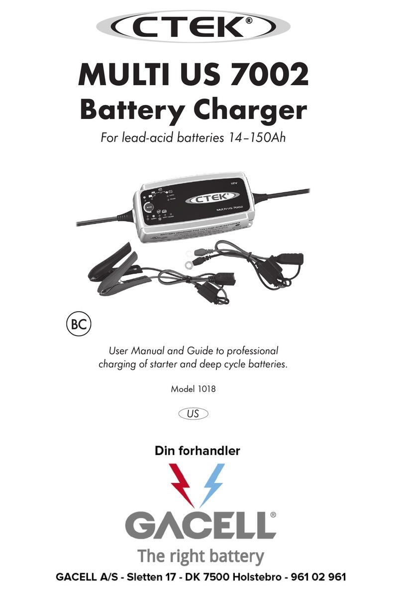 Gacell CTEK MULTI US 7002 User manual Gacell CTEK MULTI US 7002 User manual