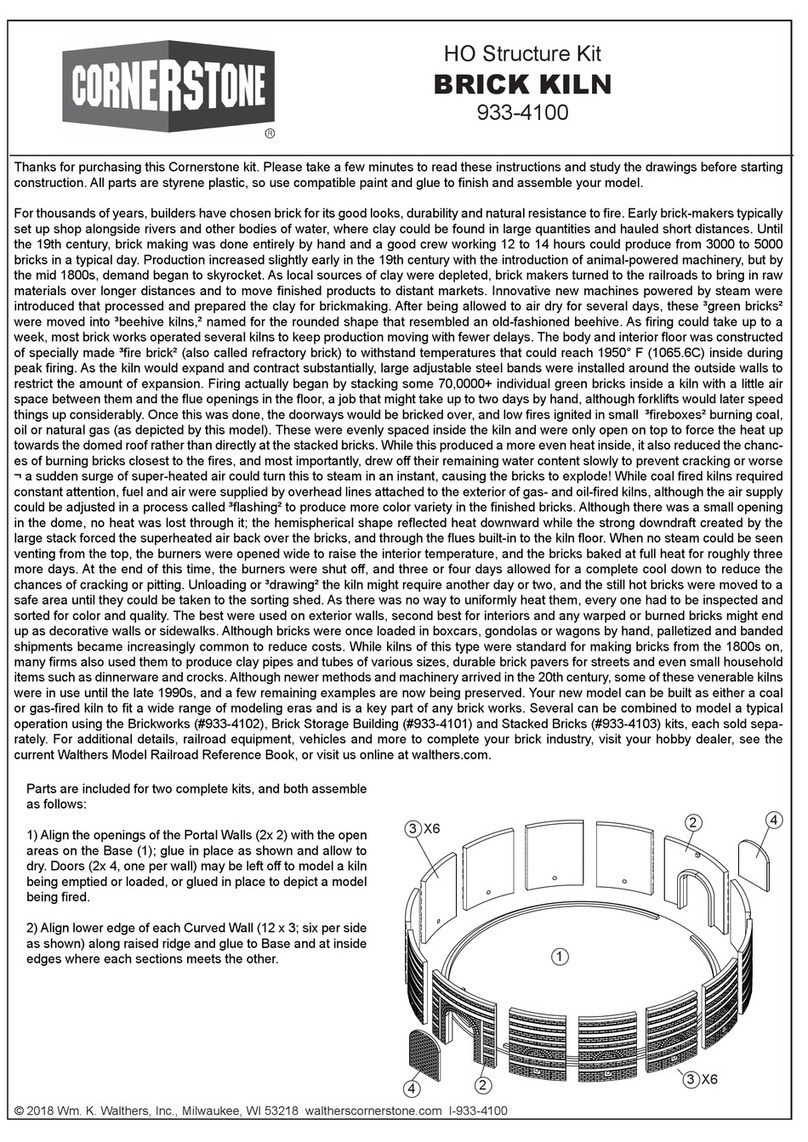 Walthers CORNERSTONE BRICK KILN 933-4100 Assembly instructions