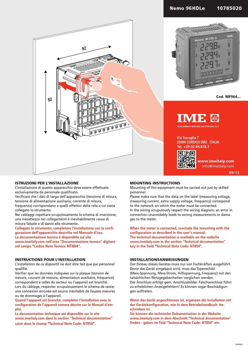 IME Nemo 96HDLe quick start guide