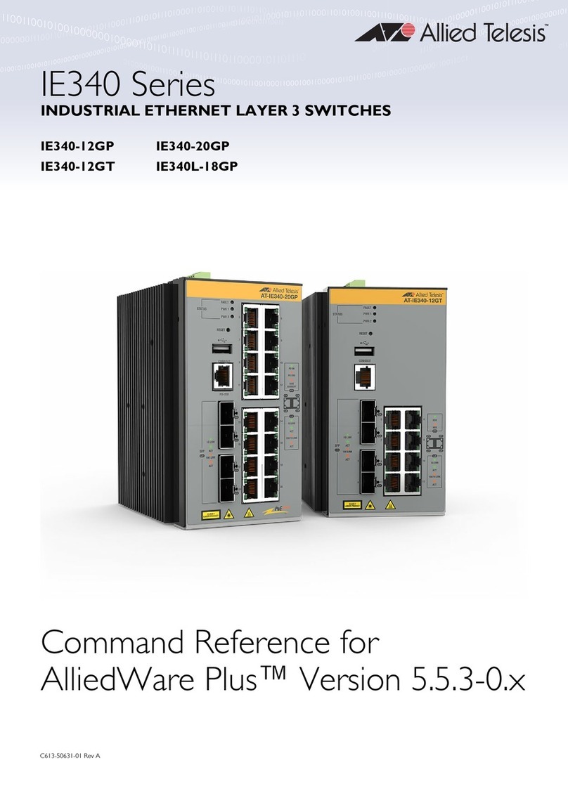 Allied Telesis IE340 Series Installation manual Allied Telesis IE340 Series Installation manual