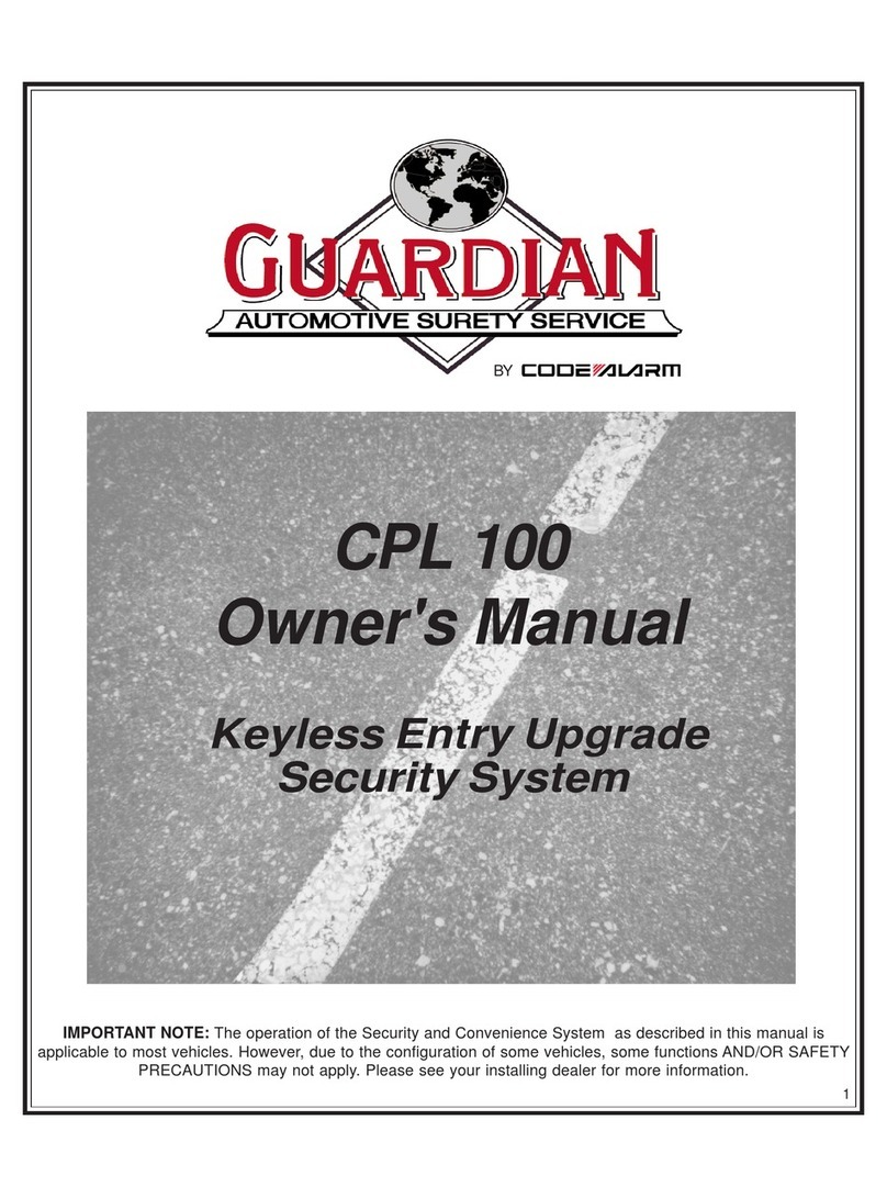 Code Alarm GUARDIAN CPL 100 User manual