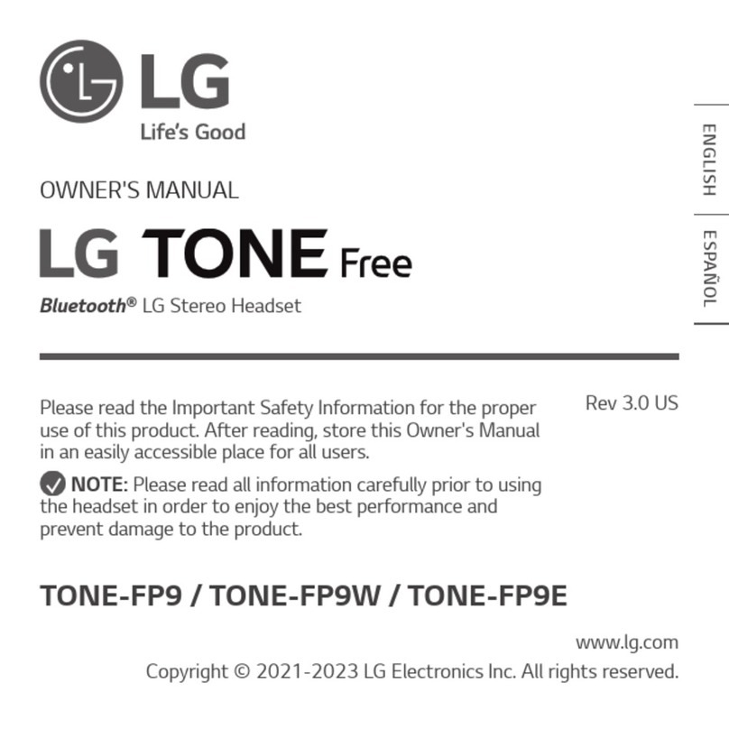 LG TONE-FP9E owner's manual